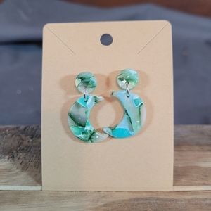 Polymer clay moon earrings